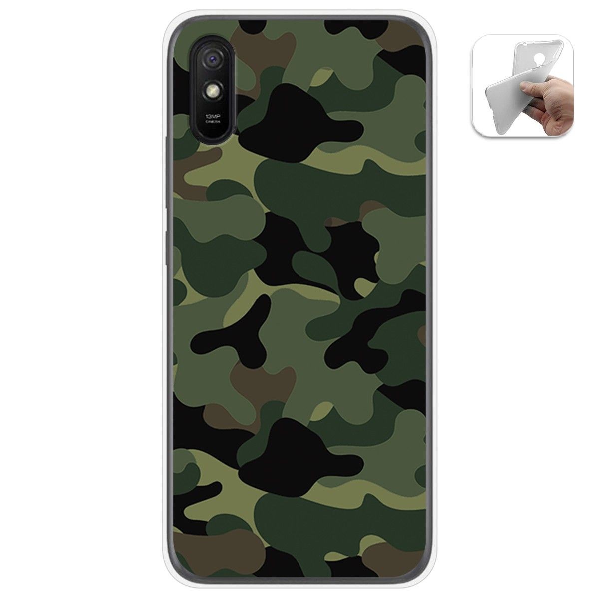 Funda Gel Tpu para Xiaomi Redmi 9A / 9AT diseño Camuflaje Dibujos