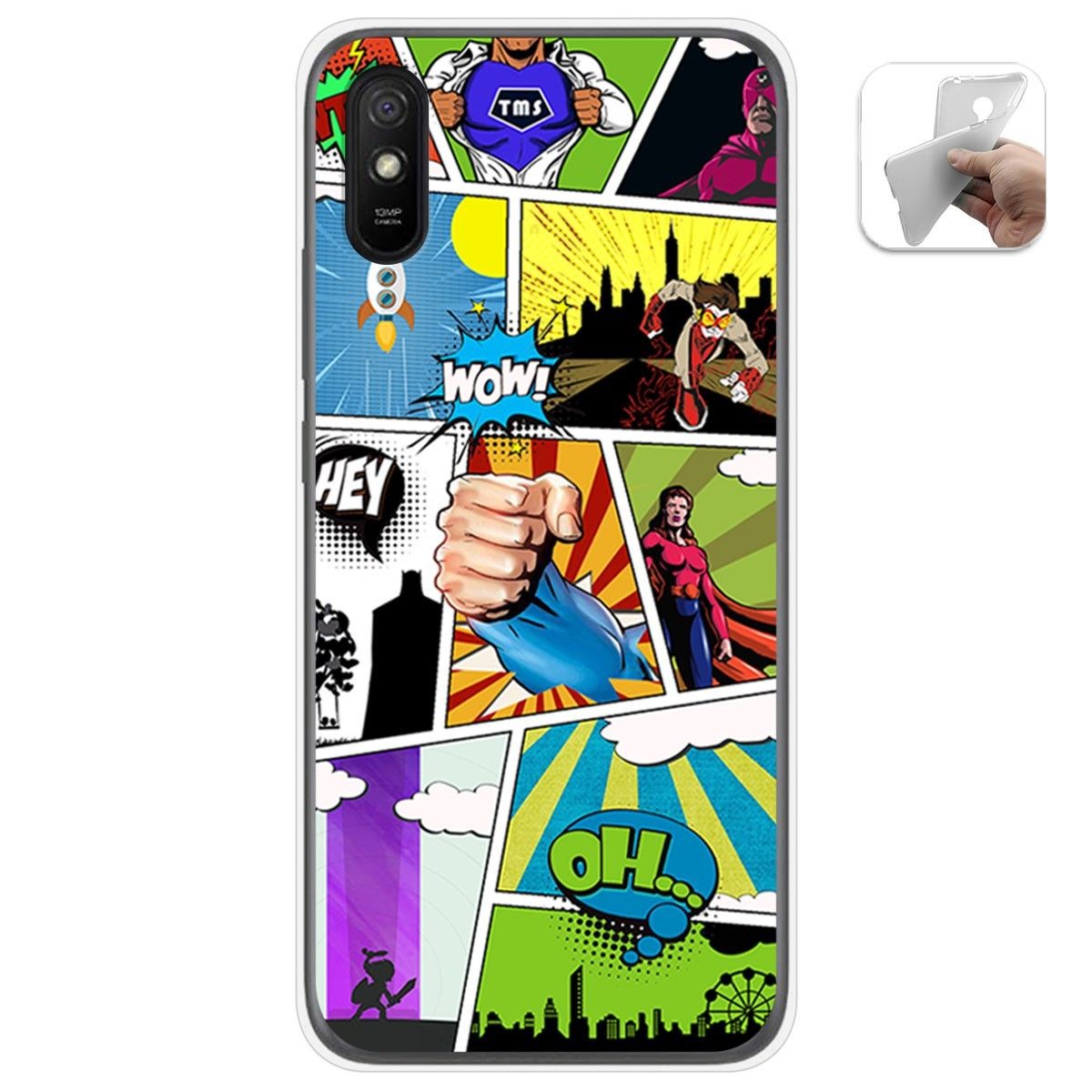 Funda Gel Tpu para Xiaomi Redmi 9A / 9AT diseño Comic Dibujos