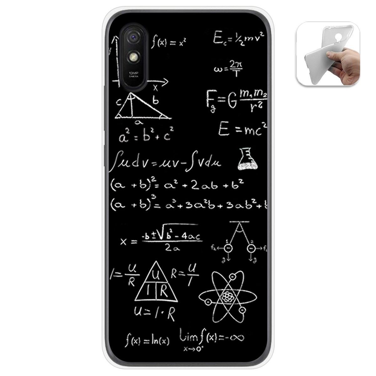 Funda Gel Tpu para Xiaomi Redmi 9A / 9AT diseño Formulas Dibujos