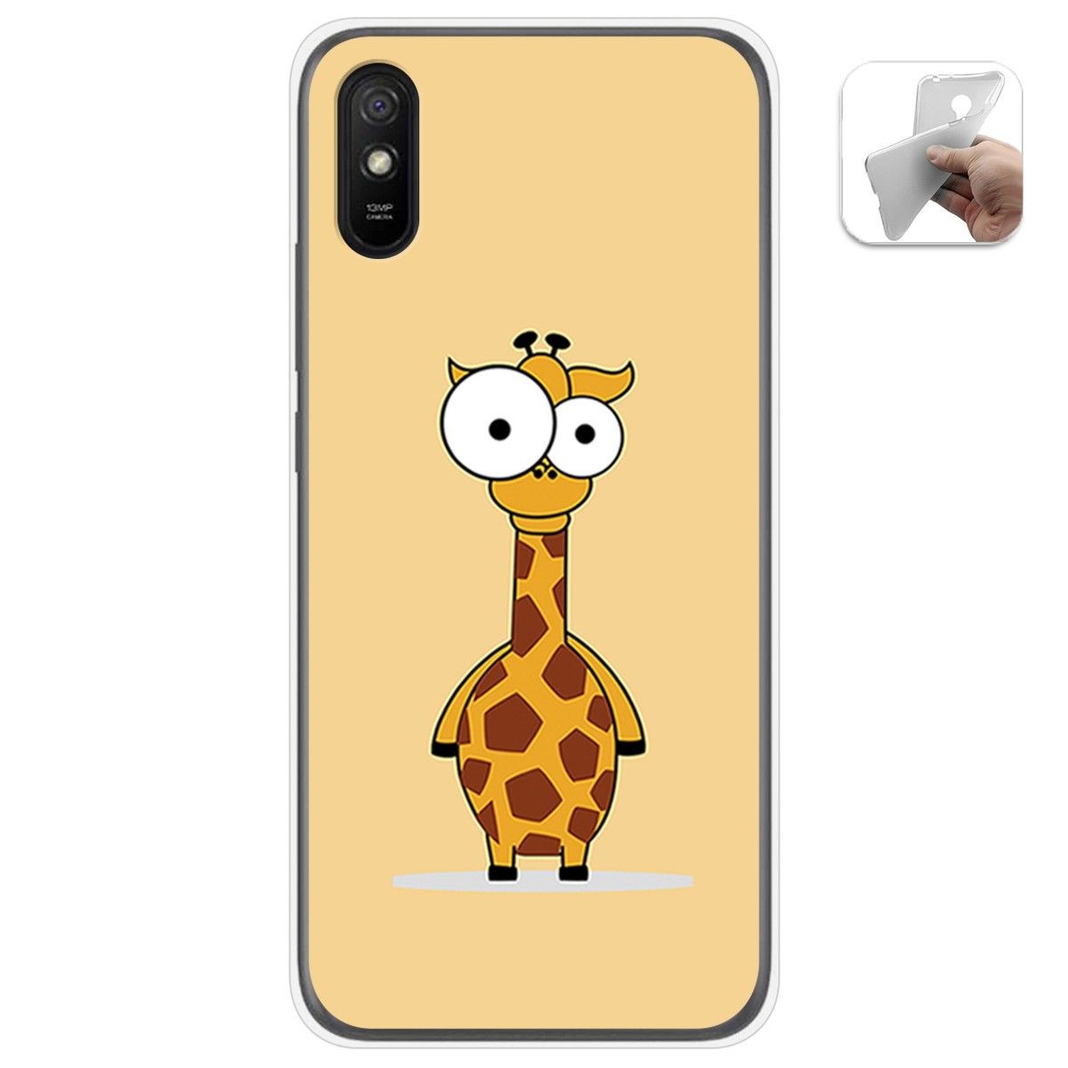 Funda Gel Tpu para Xiaomi Redmi 9A / 9AT diseño Jirafa Dibujos