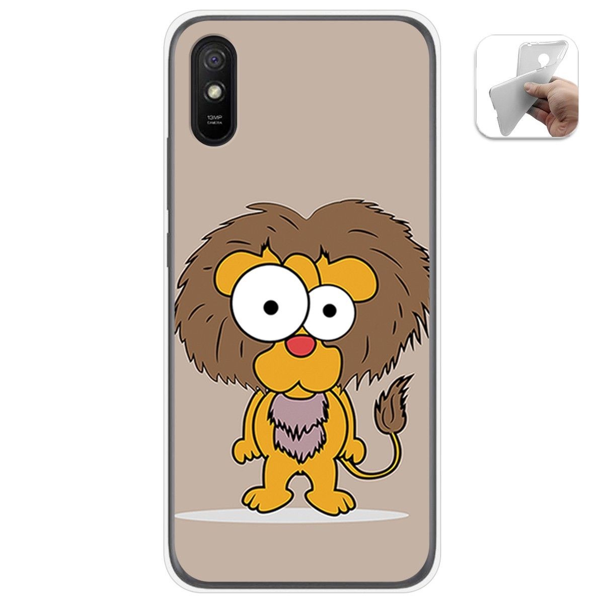Funda Gel Tpu para Xiaomi Redmi 9A / 9AT diseño Leon Dibujos