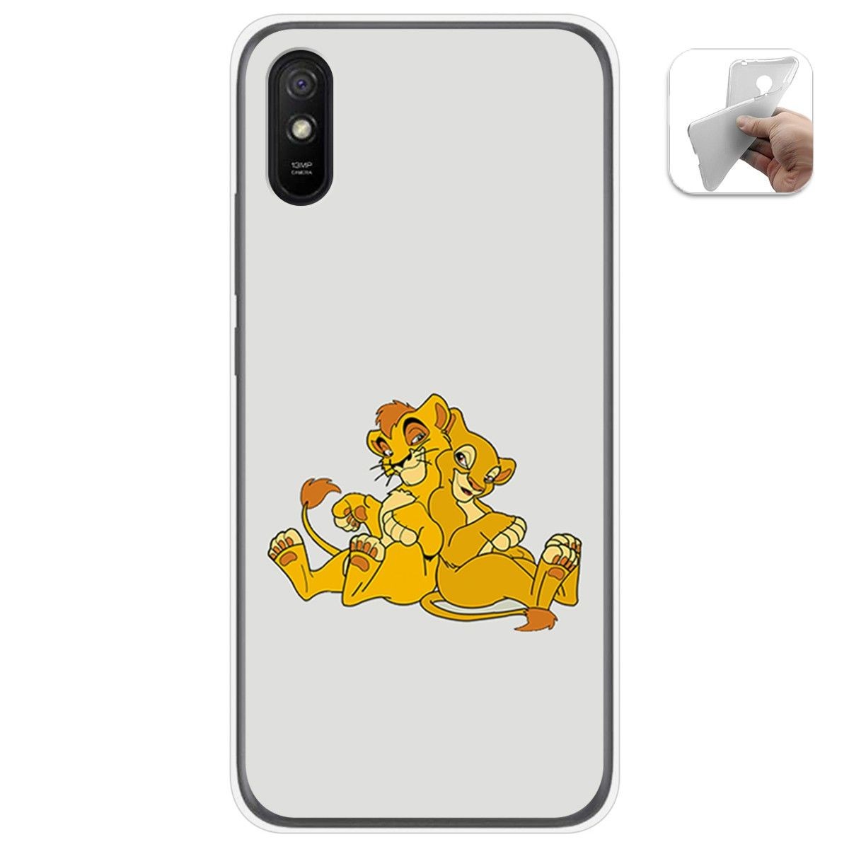 Funda Gel Tpu para Xiaomi Redmi 9A / 9AT diseño Leones Dibujos