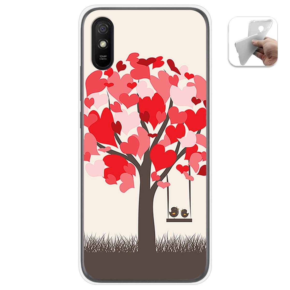 Funda Gel Tpu para Xiaomi Redmi 9A / 9AT diseño Pajaritos Dibujos