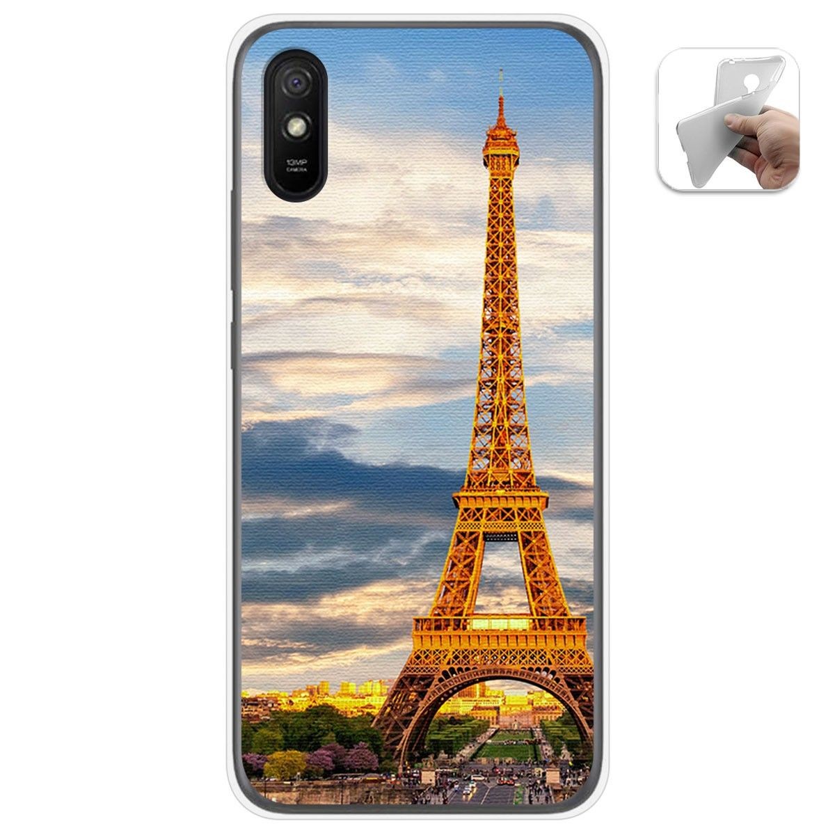 Funda Gel Tpu para Xiaomi Redmi 9A / 9AT diseño Paris Dibujos
