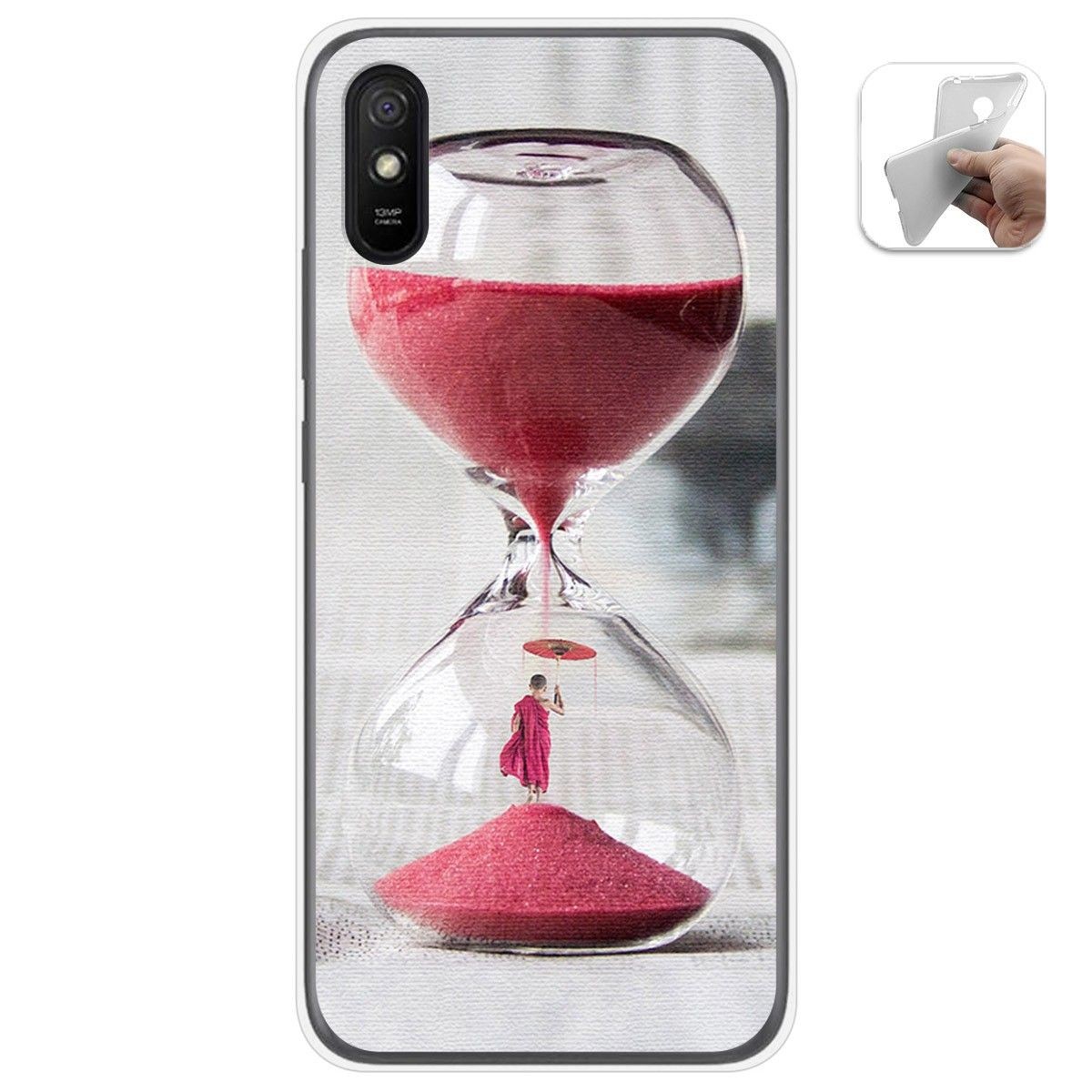 Funda Gel Tpu para Xiaomi Redmi 9A / 9AT diseño Reloj Dibujos