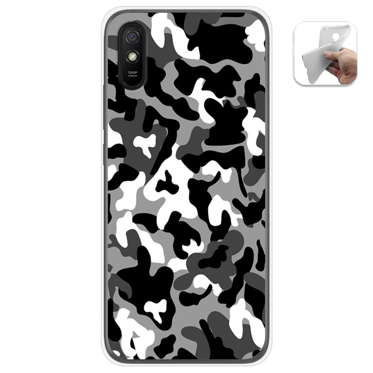 Funda Gel Tpu para Xiaomi Redmi 9A / 9AT diseño Snow Camuflaje Dibujos