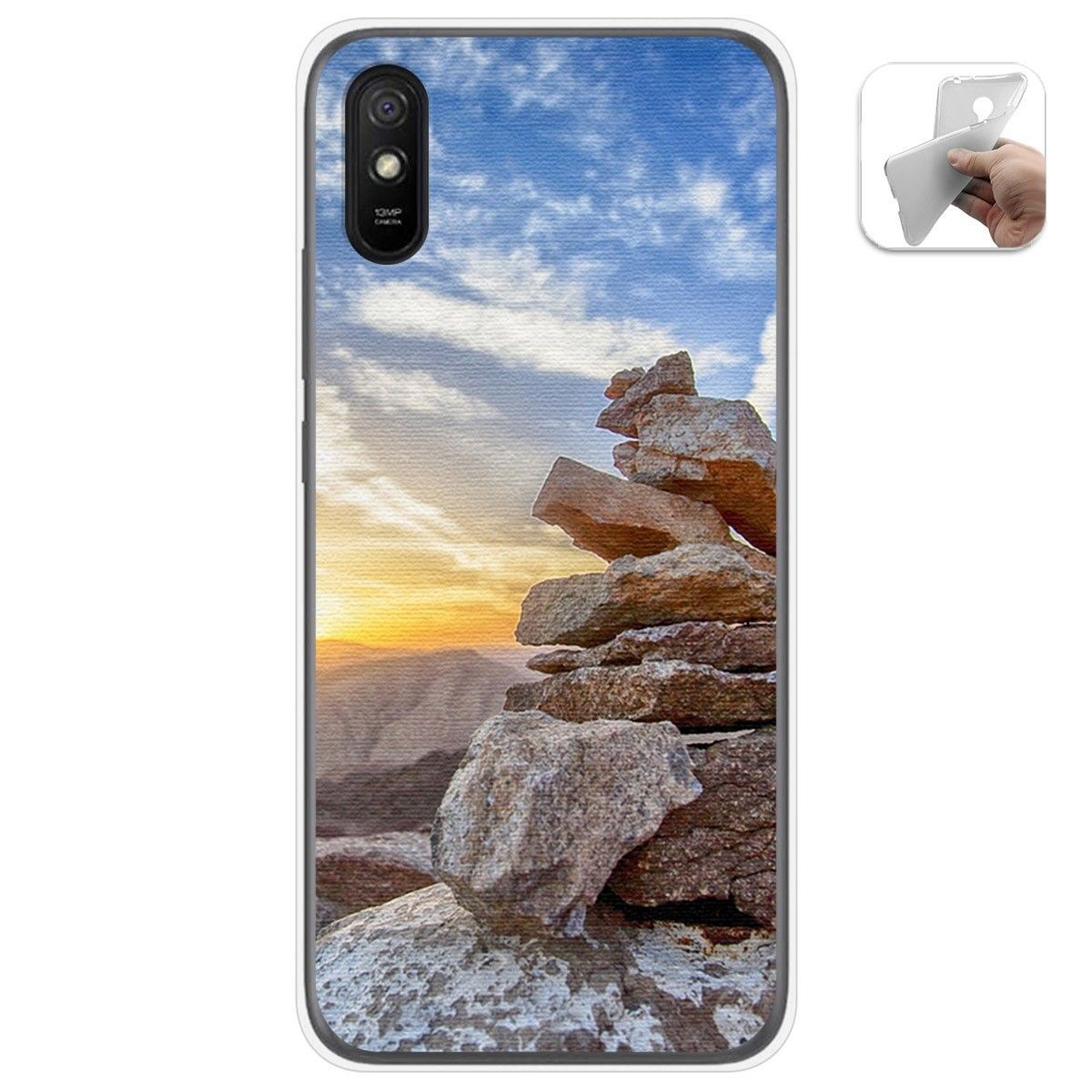 Funda Gel Tpu para Xiaomi Redmi 9A / 9AT diseño Sunset Dibujos
