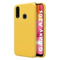 Funda Silicona Líquida Ultra Suave para Samsung Galaxy A20s color Amarilla