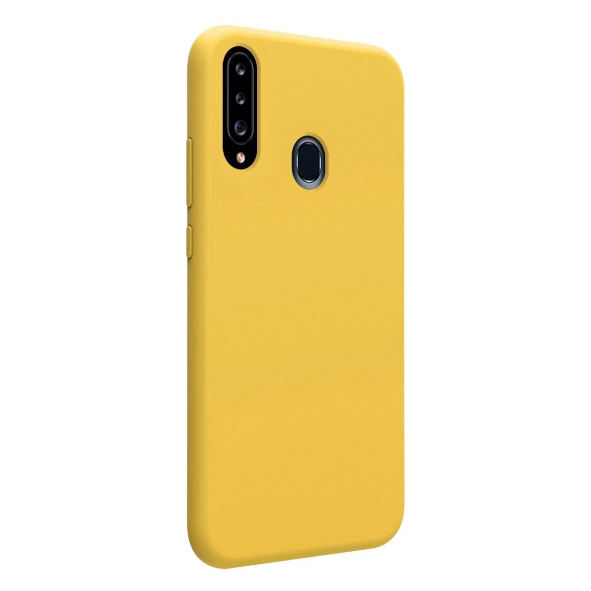 Funda Silicona Líquida Ultra Suave para Samsung Galaxy A20s color Amarilla