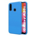 Funda Silicona Líquida Ultra Suave para Samsung Galaxy A20s color Azul Celeste