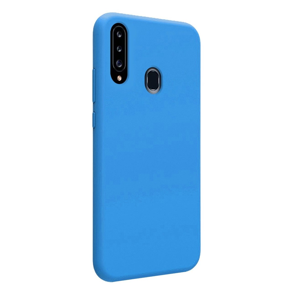 Funda Silicona Líquida Ultra Suave para Samsung Galaxy A20s color Azul Celeste