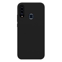 Funda Silicona Líquida Ultra Suave para Samsung Galaxy A20s color Negra 2