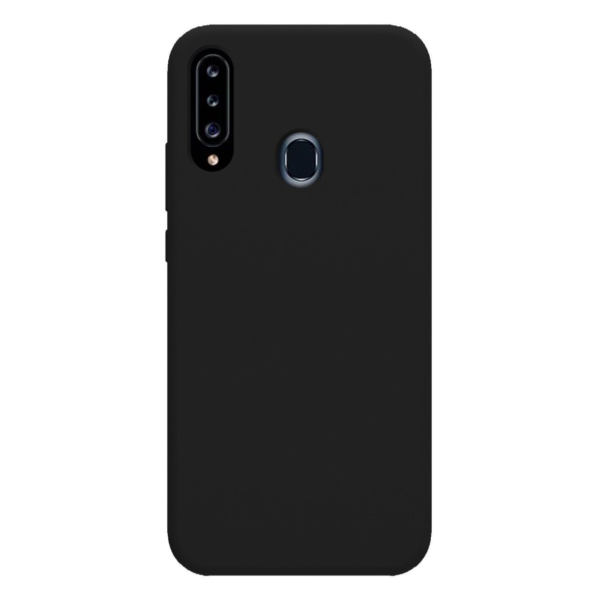Funda Silicona Líquida Ultra Suave para Samsung Galaxy A20s color Negra