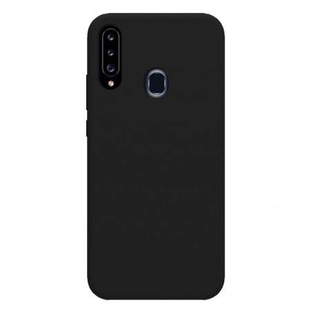 Funda Silicona Líquida Ultra Suave para Samsung Galaxy A20s color Negra
