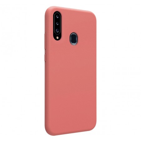 Funda Silicona Líquida Ultra Suave para Samsung Galaxy A20s color Rosa