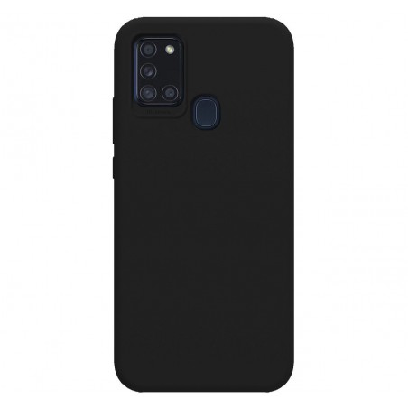 Funda Silicona Líquida Ultra Suave para Samsung Galaxy A21s color Negra