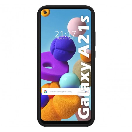 Funda Silicona Líquida Ultra Suave para Samsung Galaxy A21s color Negra