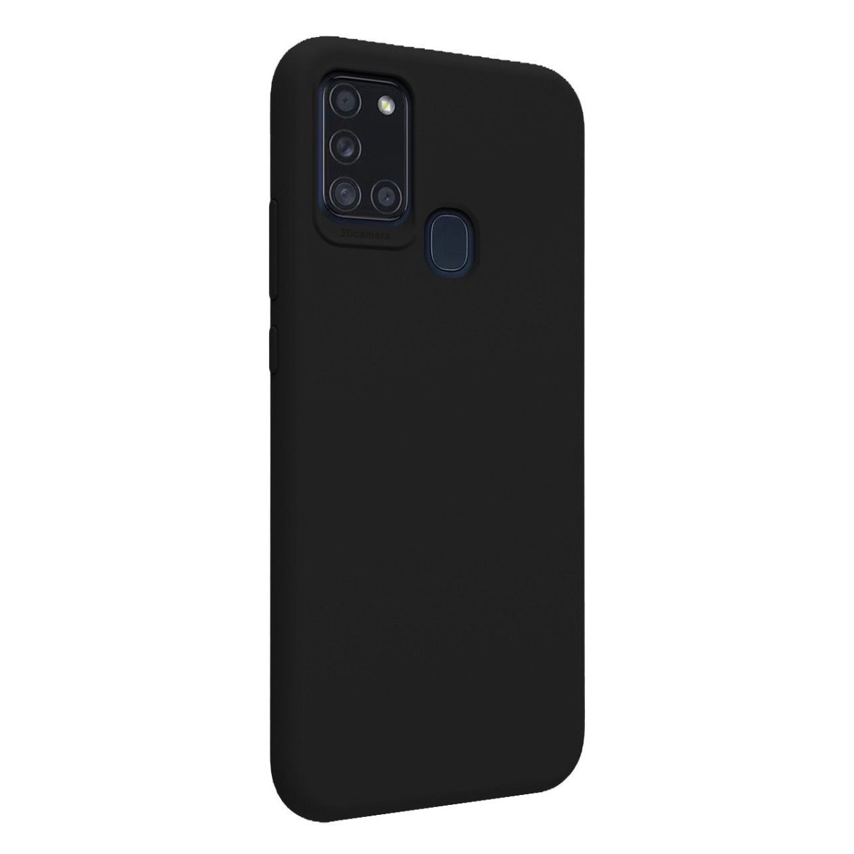 Funda Silicona Líquida Ultra Suave para Samsung Galaxy A21s color Negra