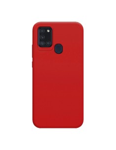 Funda Silicona Líquida Ultra Suave para Samsung Galaxy A21s color Roja