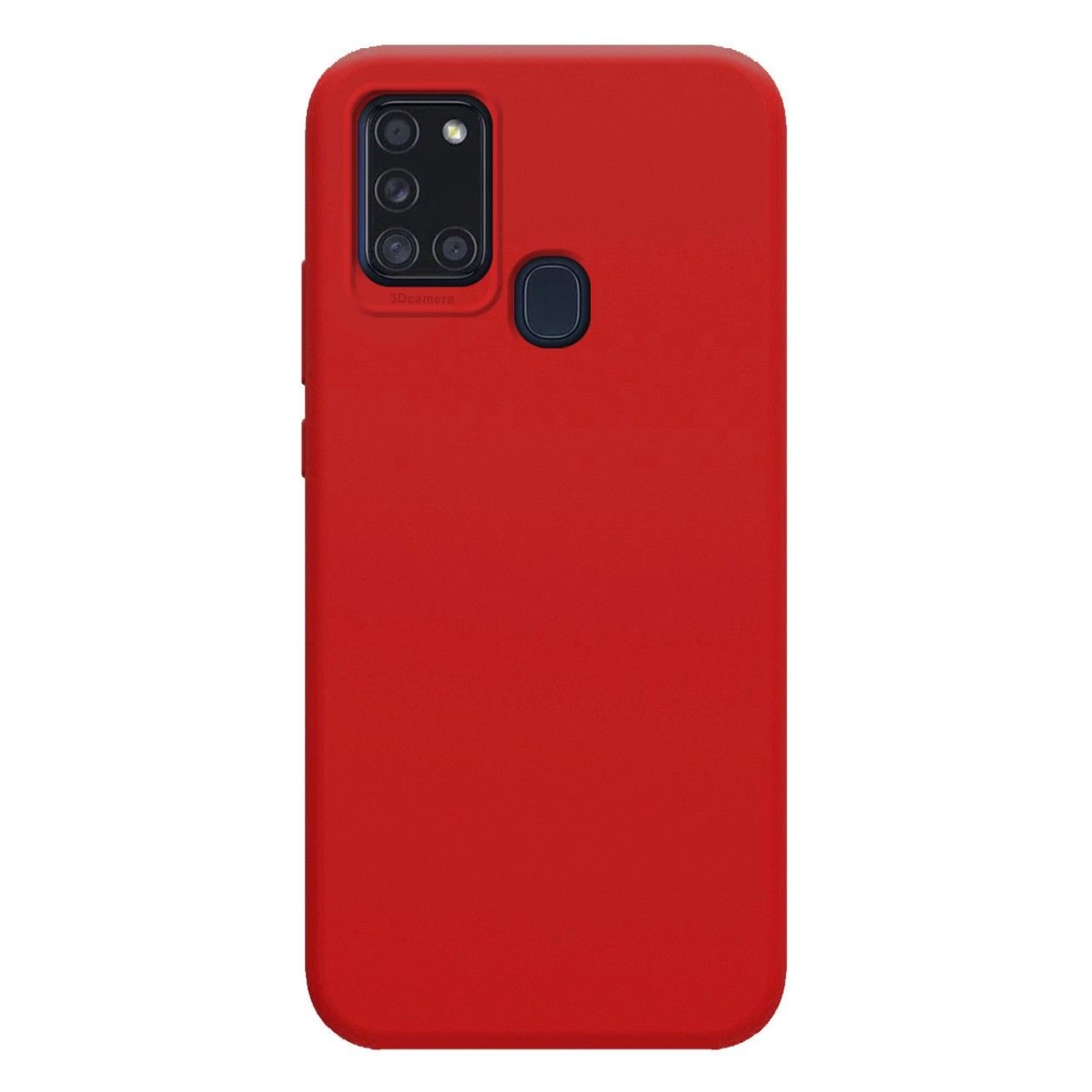 Funda Silicona Líquida Ultra Suave para Samsung Galaxy A21s color Roja
