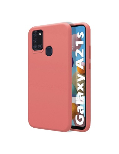 Funda Silicona Líquida Ultra Suave para Samsung Galaxy A21s color Rosa