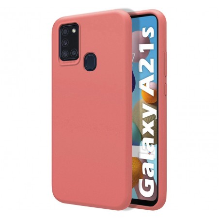 Funda Silicona Líquida Ultra Suave para Samsung Galaxy A21s color Rosa