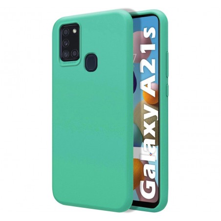 Funda Silicona Líquida Ultra Suave para Samsung Galaxy A21s color Verde