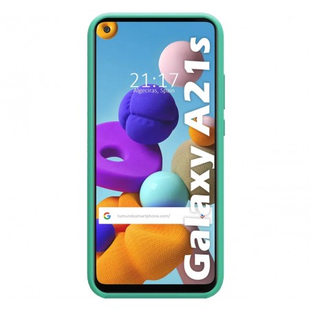 Funda Silicona Líquida Ultra Suave para Samsung Galaxy A21s color Verde