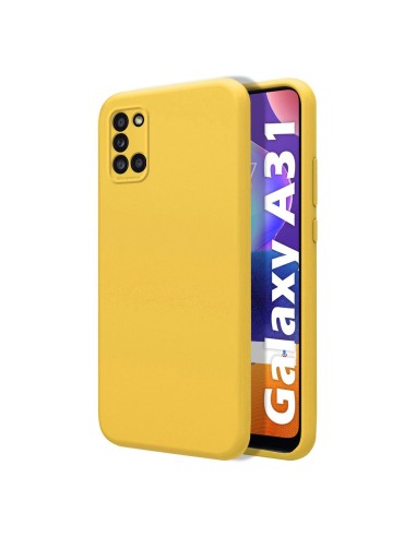 Funda Silicona Líquida Ultra Suave para Samsung Galaxy A31 color Amarilla