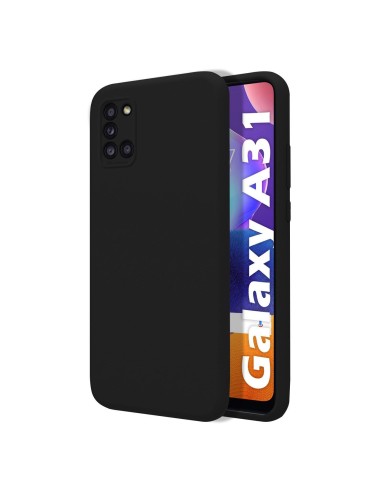 Funda Silicona Líquida Ultra Suave para Samsung Galaxy A31 color Negra