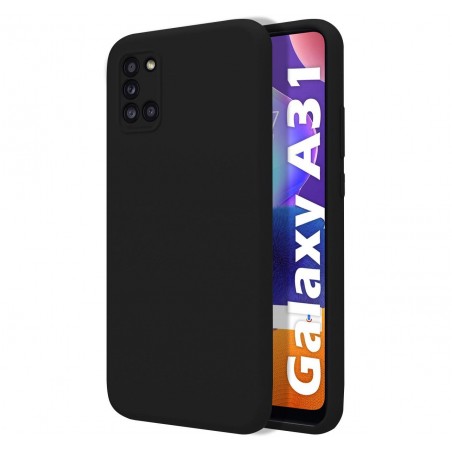 Funda Silicona Líquida Ultra Suave para Samsung Galaxy A31 color Negra