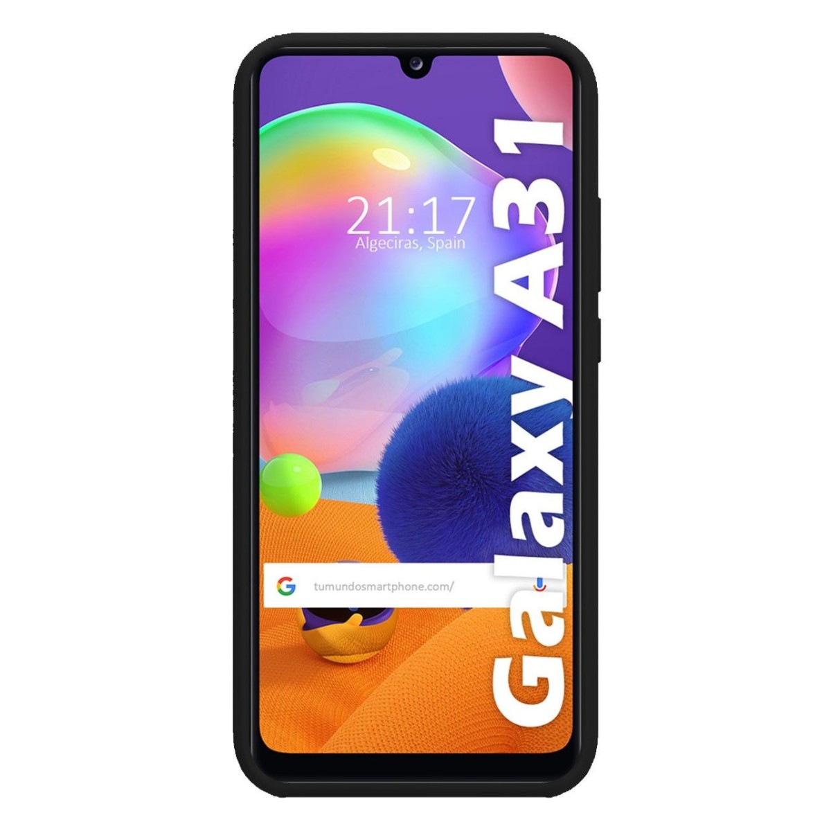 Funda Silicona Líquida Ultra Suave para Samsung Galaxy A31 color Negra