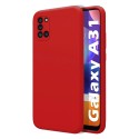 Funda Silicona Líquida Ultra Suave para Samsung Galaxy A31 color Roja