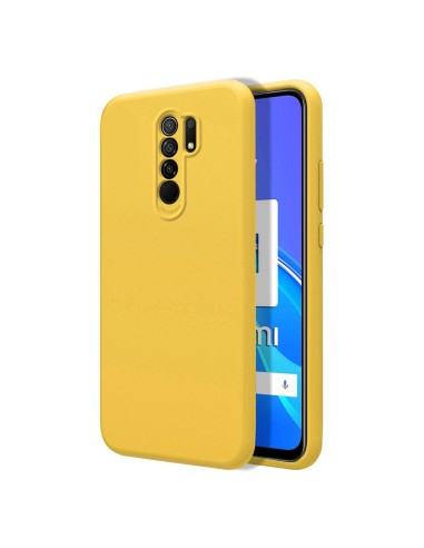 Funda Silicona Líquida Ultra Suave para Xiaomi Redmi 9 color Amarilla