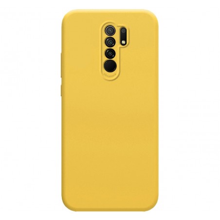 Funda Silicona Líquida Ultra Suave para Xiaomi Redmi 9 color Amarilla