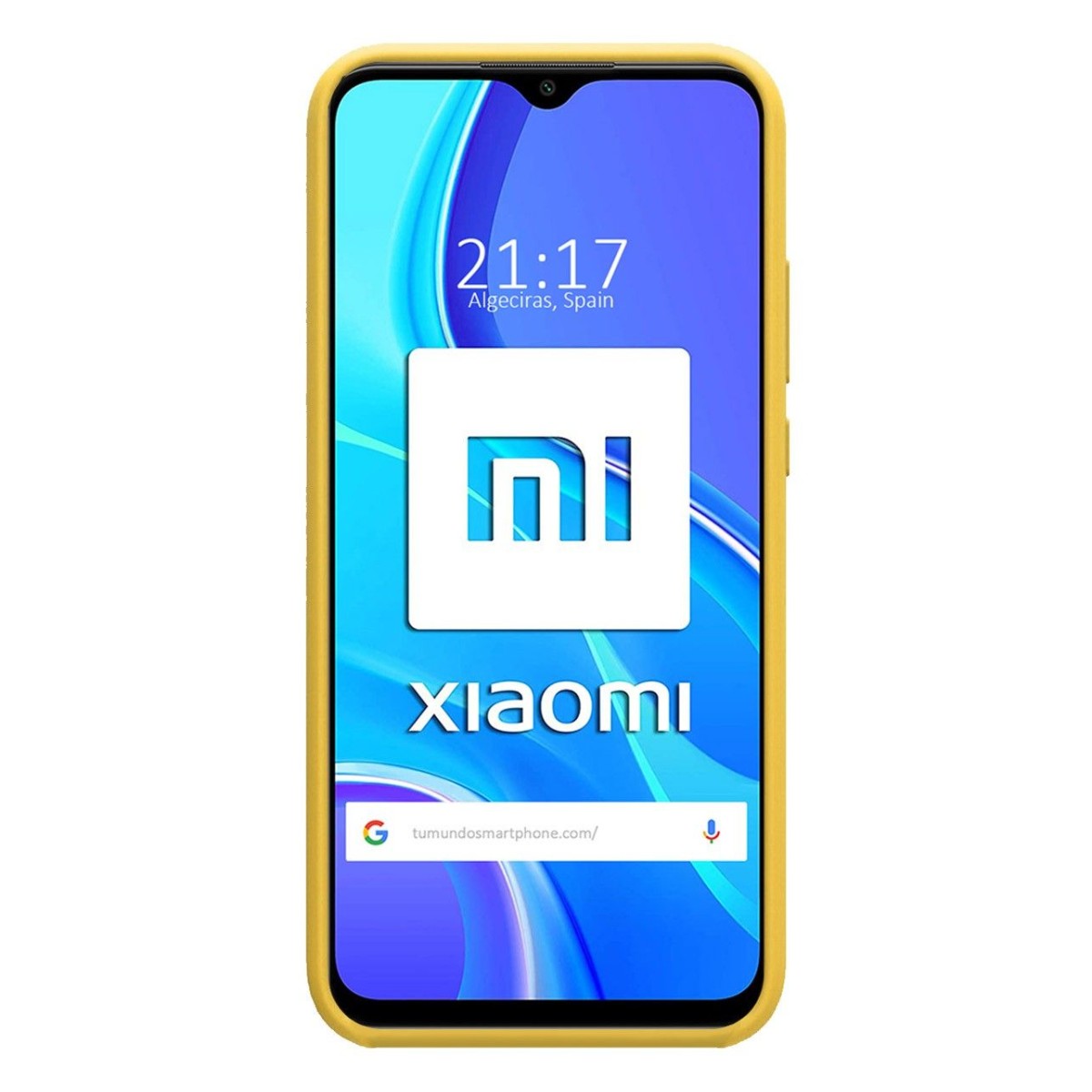 Funda Silicona Líquida Ultra Suave para Xiaomi Redmi 9 color Amarilla