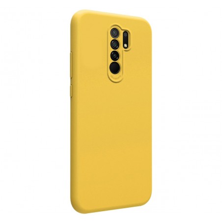 Funda Silicona Líquida Ultra Suave para Xiaomi Redmi 9 color Amarilla
