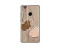 Funda Gel Tpu para Zte Nubia Z11 Mini Diseño Corazones Madera Dibujos