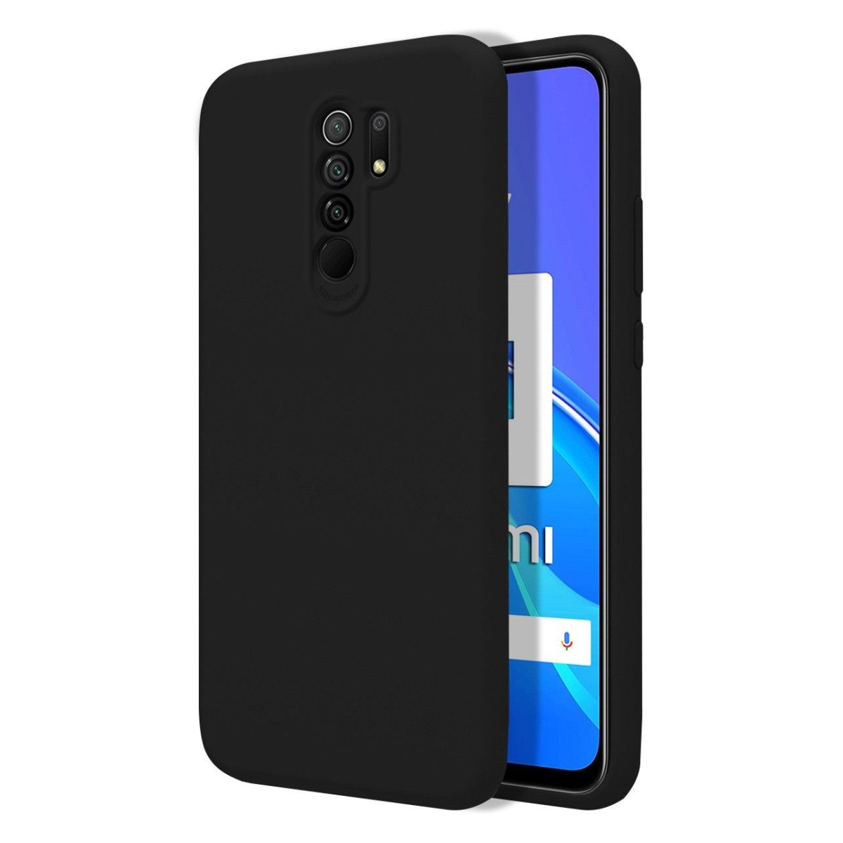 Funda Silicona Líquida Ultra Suave para Xiaomi Redmi 9 color Negra