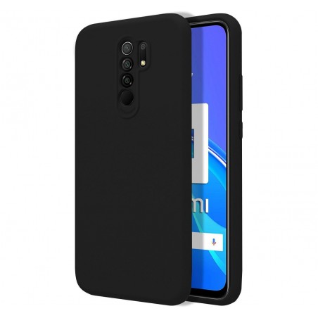 Funda Silicona Líquida Ultra Suave para Xiaomi Redmi 9 color Negra