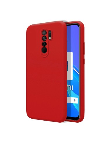 Funda Silicona Líquida Ultra Suave para Xiaomi Redmi 9 color Roja