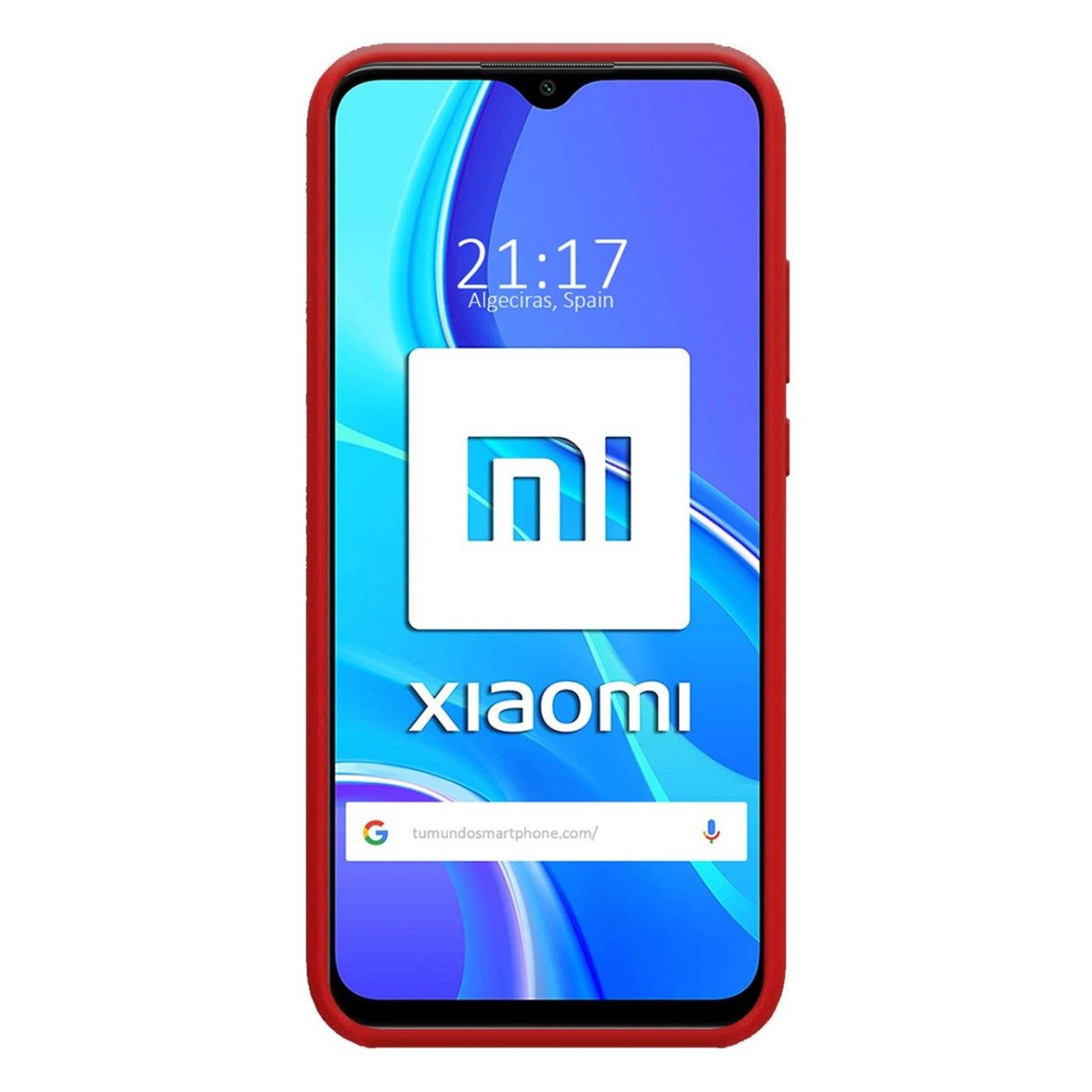 Funda Silicona Líquida Ultra Suave para Xiaomi Redmi 9 color Roja
