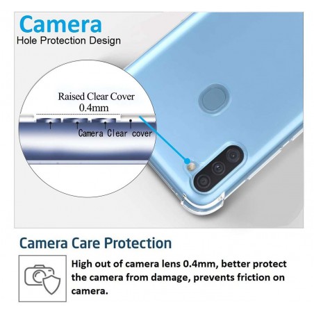 Funda Gel Tpu Anti-Shock Transparente para Samsung Galaxy A11 / M11
