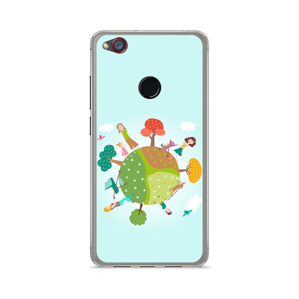 Funda Gel Tpu para Zte Nubia Z11 Mini Diseño Familia Dibujos