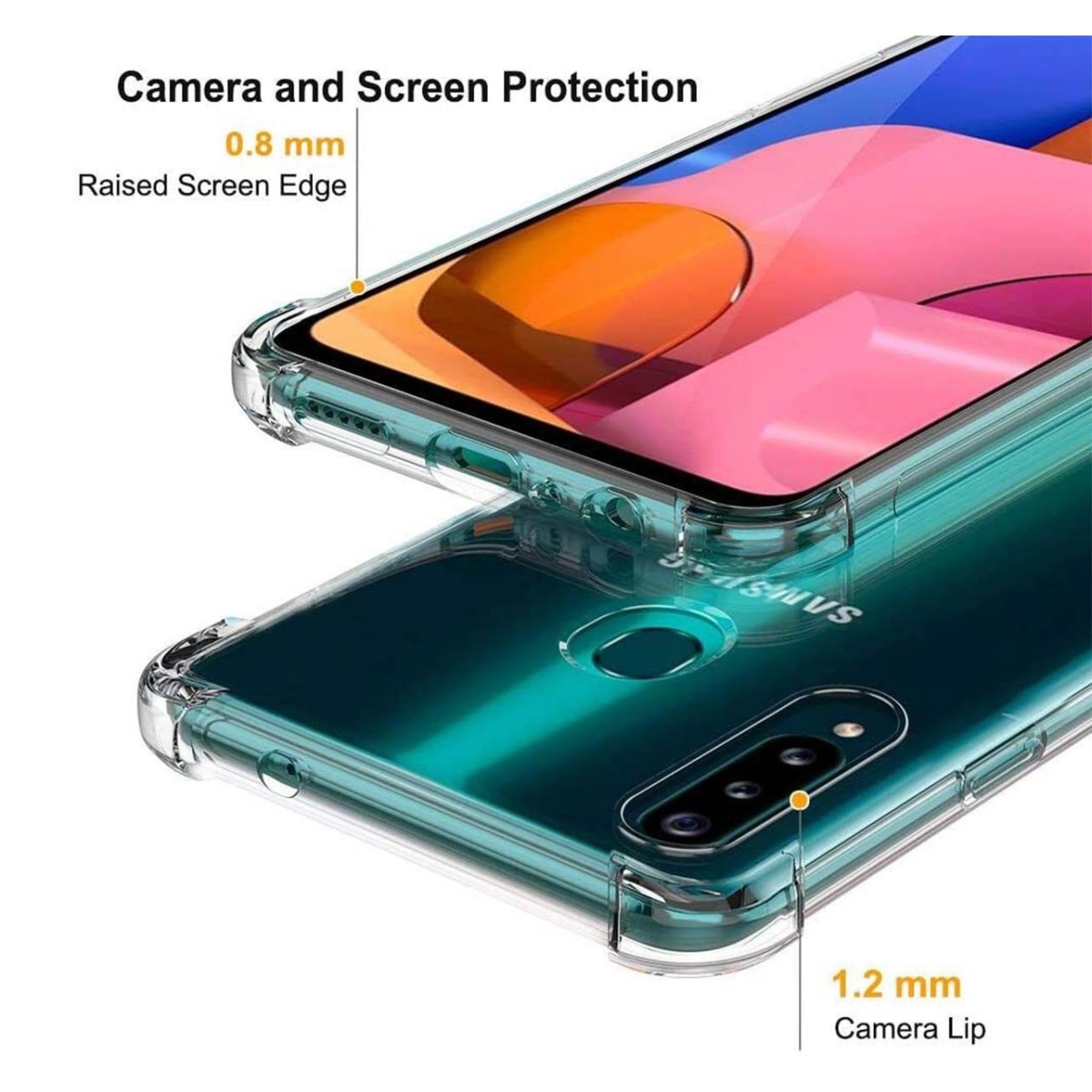 Funda Gel Tpu Anti-Shock Transparente para Samsung Galaxy A20s
