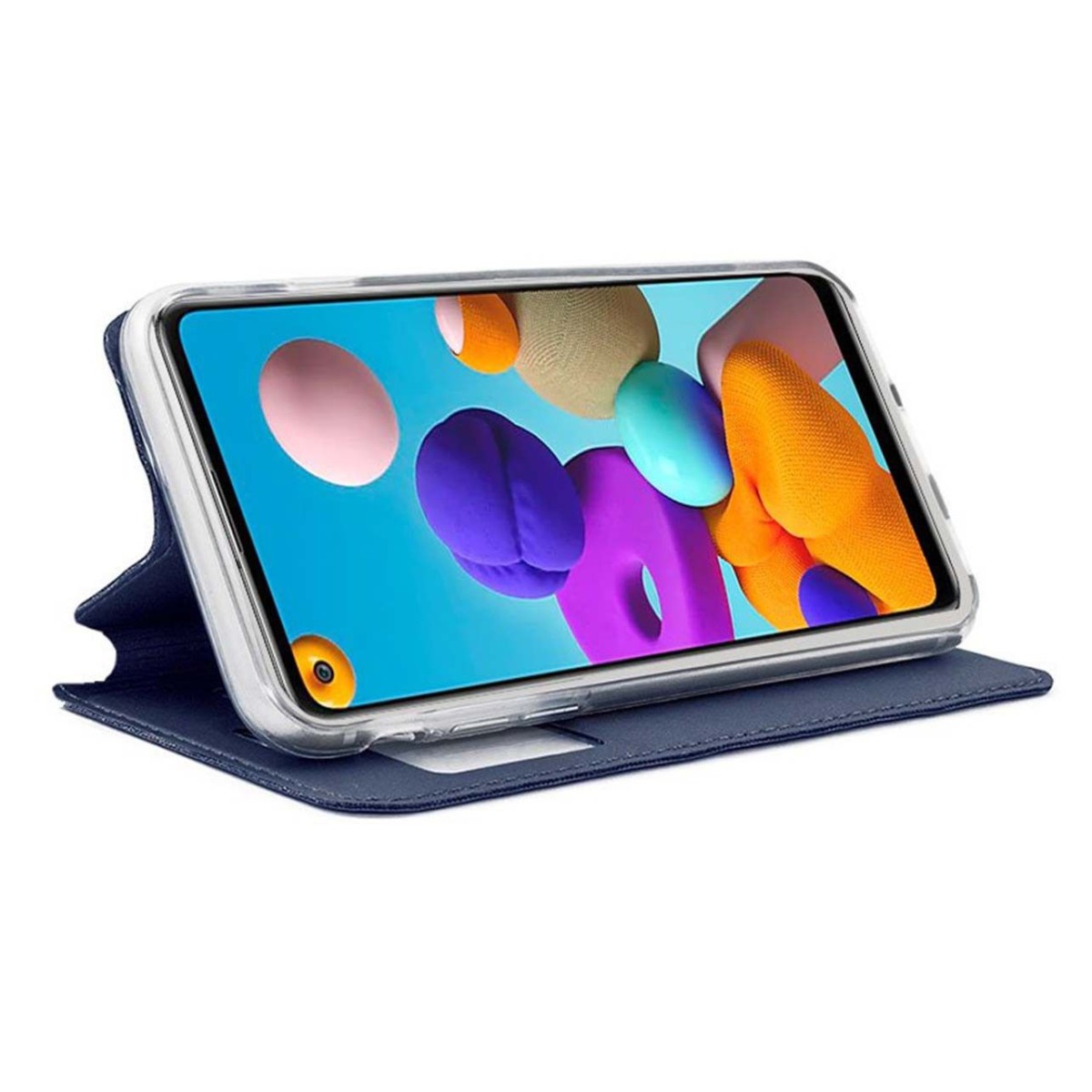 Funda Libro Soporte con Ventana para Samsung Galaxy A21s color Azul