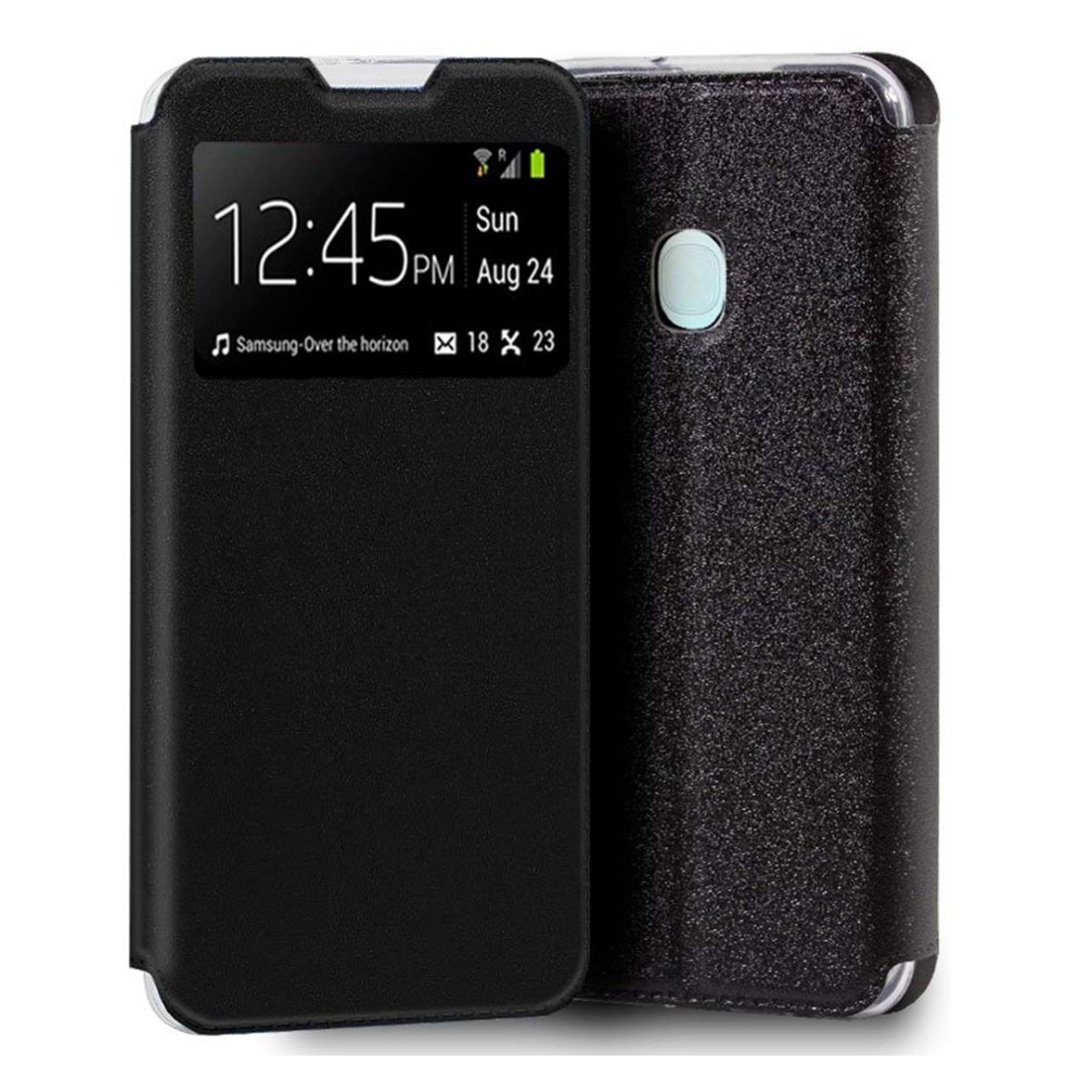 Funda Libro Soporte con Ventana para Samsung Galaxy A21s color Negra