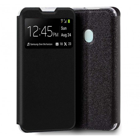 Funda Libro Soporte con Ventana para Samsung Galaxy A21s color Negra