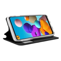 Funda Libro Soporte con Ventana para Samsung Galaxy A21s color Negra 2