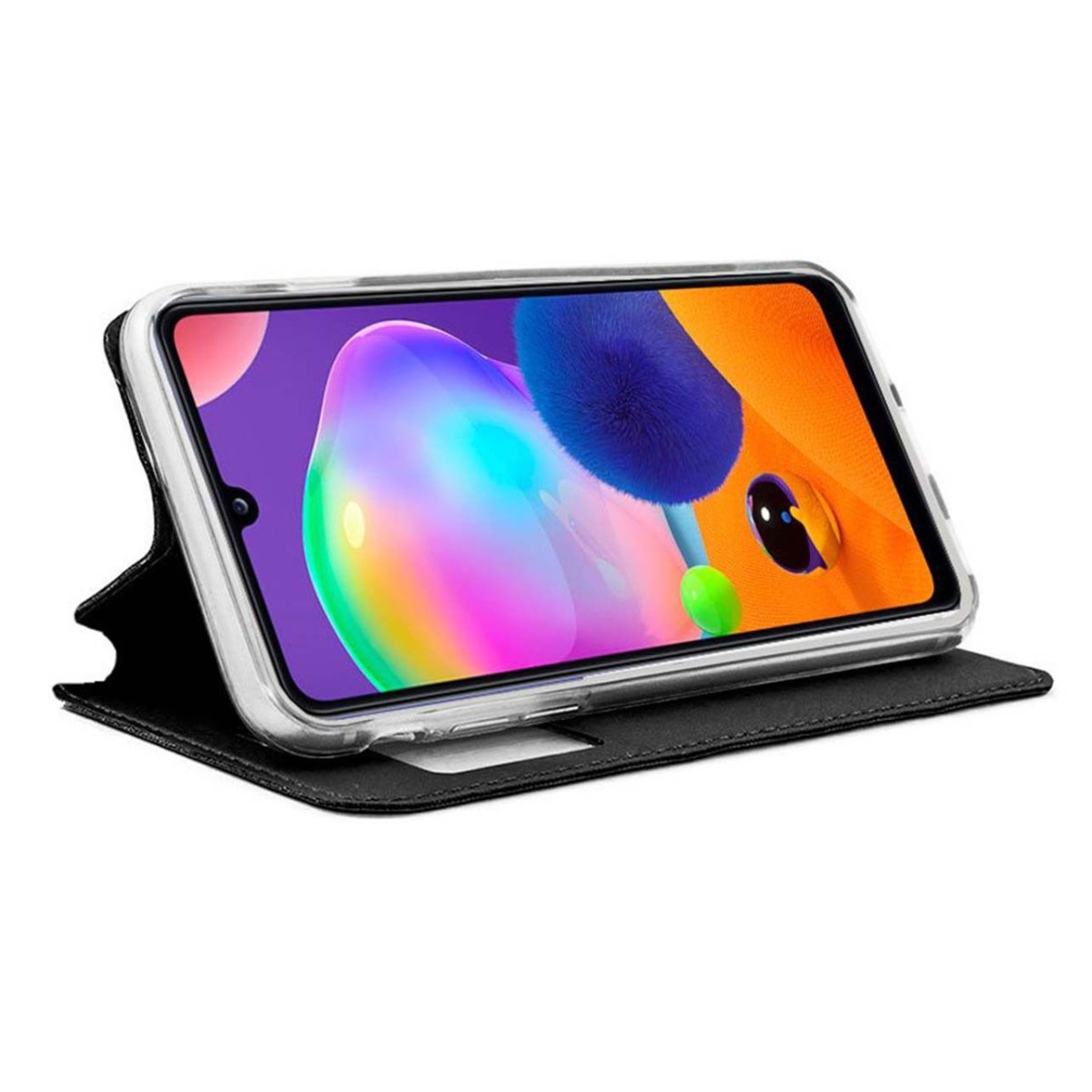 Funda Libro Soporte con Ventana para Samsung Galaxy A31 color Negra
